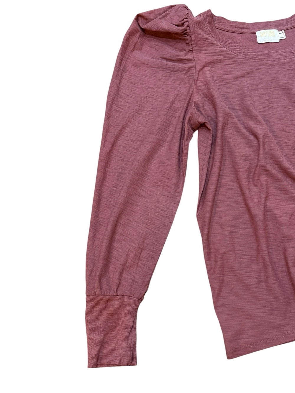 Nation LTD Puff-Sleeve Crewneck Top in Dusty Rose - Picture 3 of 7